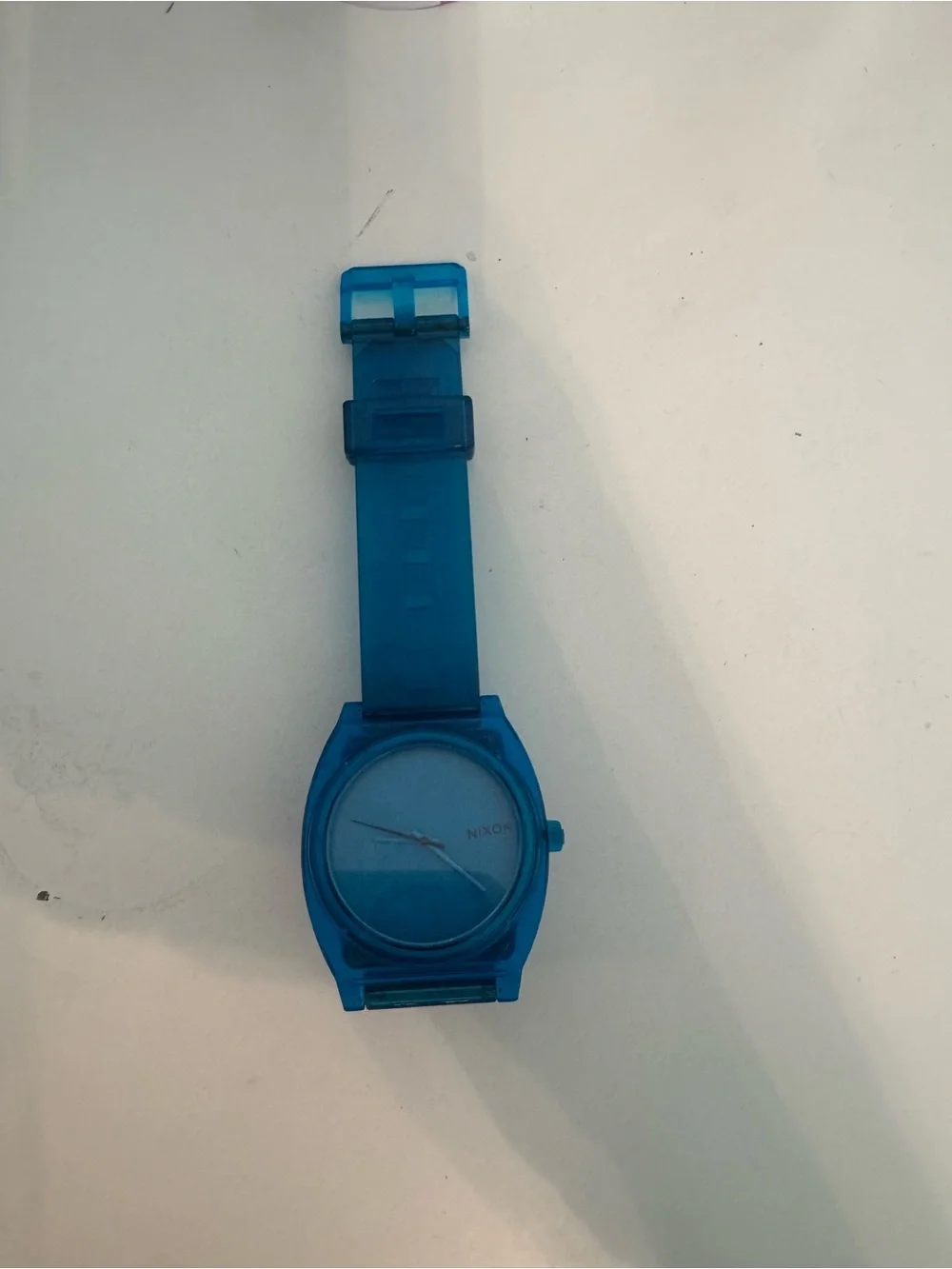 Nixon Blue Transparent Silicone Watch